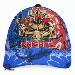 Knights Aboriginal Rugby Cap - Custom Indigenous Knights With Aussie Lizard and Eagle