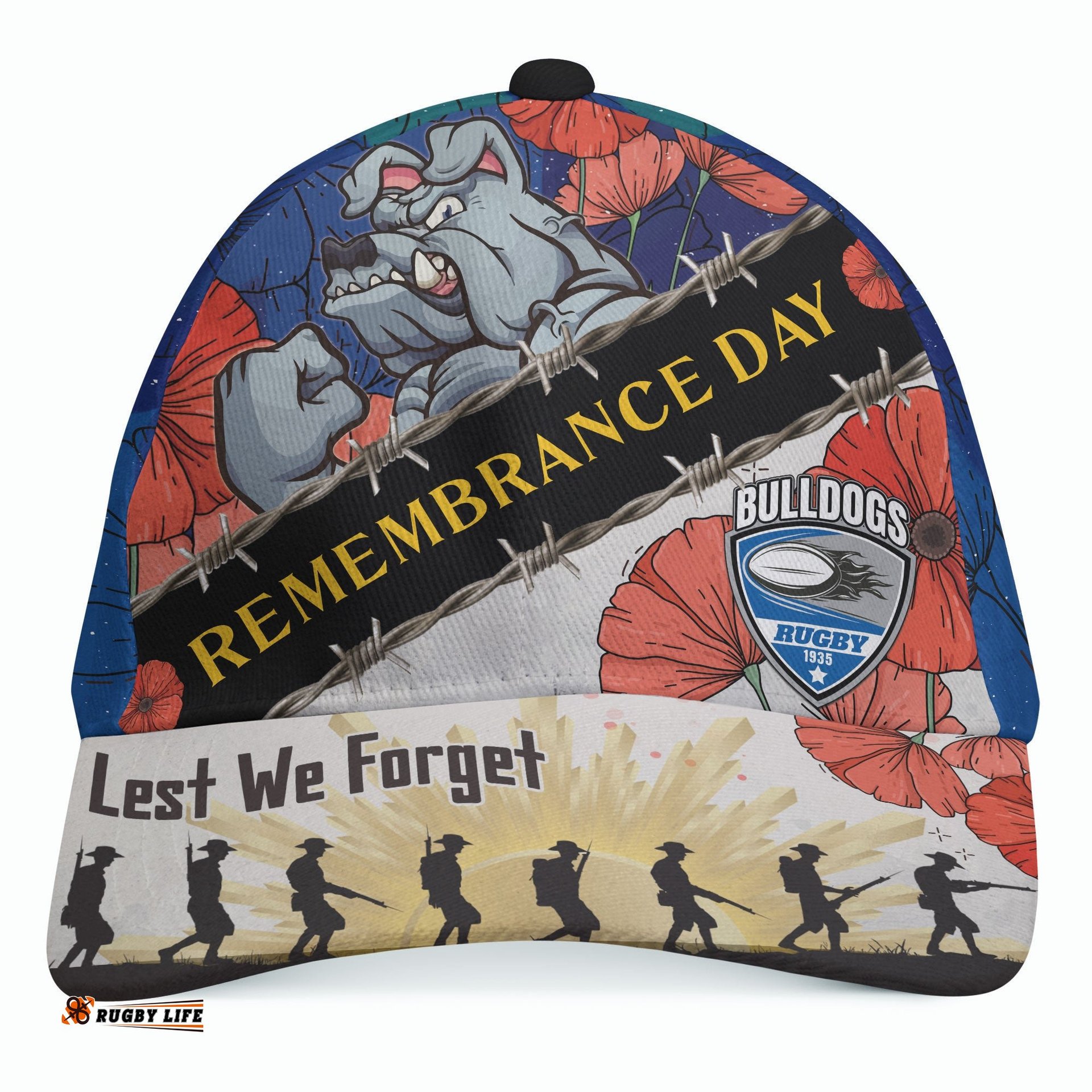 Bulldogs Rugby Cap - Remembrance Day LEST WE FORGET Cap