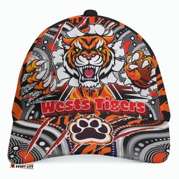 Tigers Rugby Custom Aboriginal Cap - Super Indigenous Tigers Scratch Style