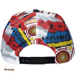 Eels Rugby Australia Anzac Day Lest We Forget Custom Cap - Remembrance Eels With Anzac Poppy Watercolour Style