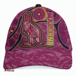 Maroons Rugby Cap - Custom Maroons Kangaroo Cap