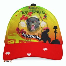 Panthers Rugby Cap - Remembrance Day Rugby Team Poppies Cap