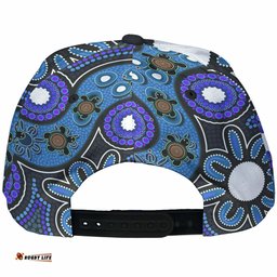 Bulldogs Rugby Indigenous Cap - Canterbury-Bankstown Super Berries Aboriginal Footprint