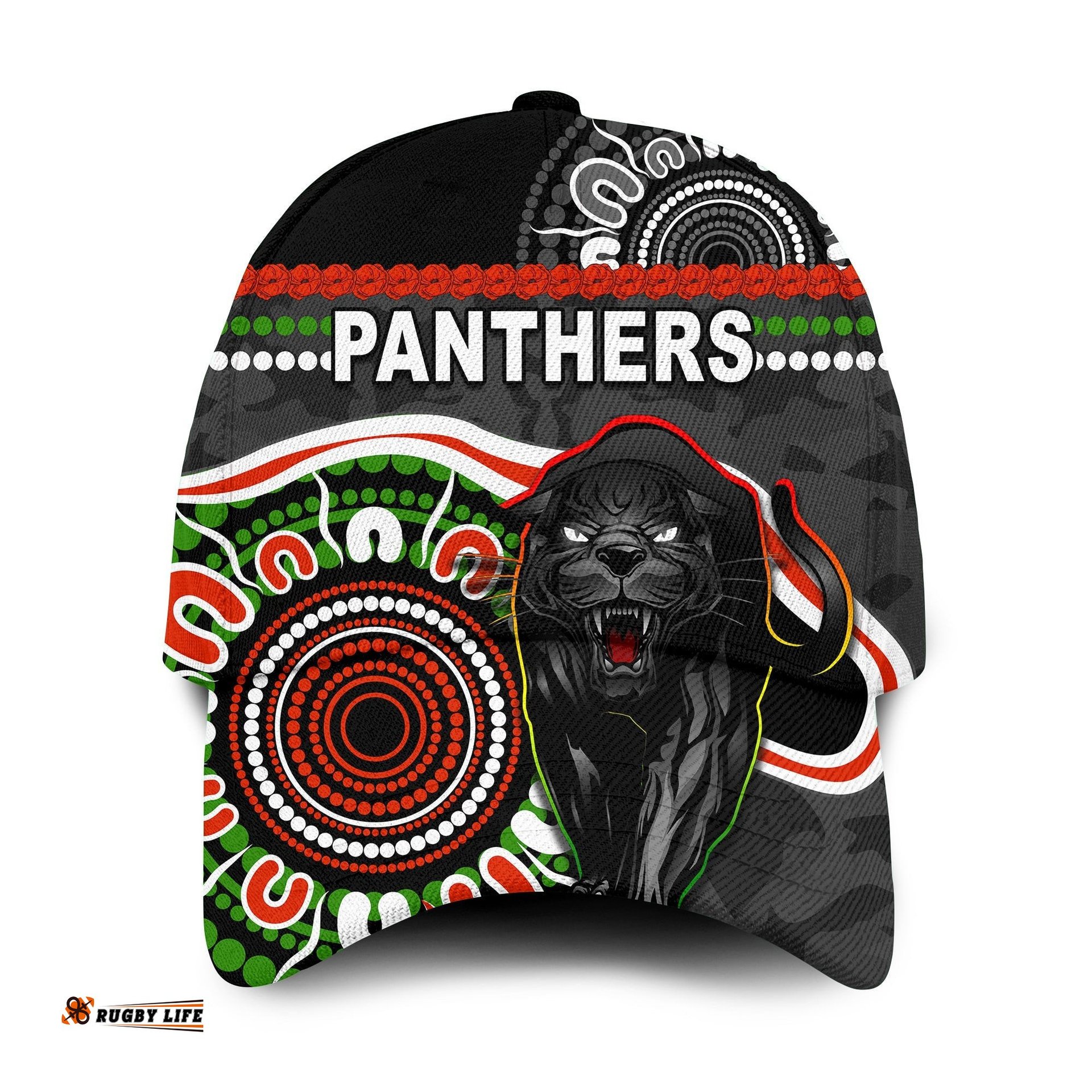 Panthers Anzac Day Cap Aboriginal Lest We Forget Ver.01