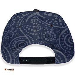 Sea Eagles Rugby Anzac Aboriginal Cap - Manly Warringah Sea Eagles with Anzac Day Poppy Flower Cap