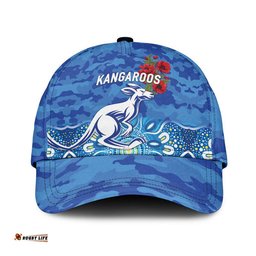 (Custom Personalised) North Melbourne Kangaroos ANZAC AFL Classic Cap Indigenous Vibes