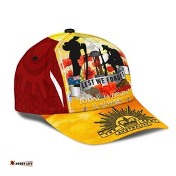 Anzac Classic Cap - Lest We Forget Aboriginal Version