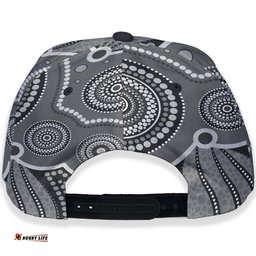 Panthers Rugby Anzac Aboriginal Cap - Penrith Panthers with Poppy Flower Art Cap