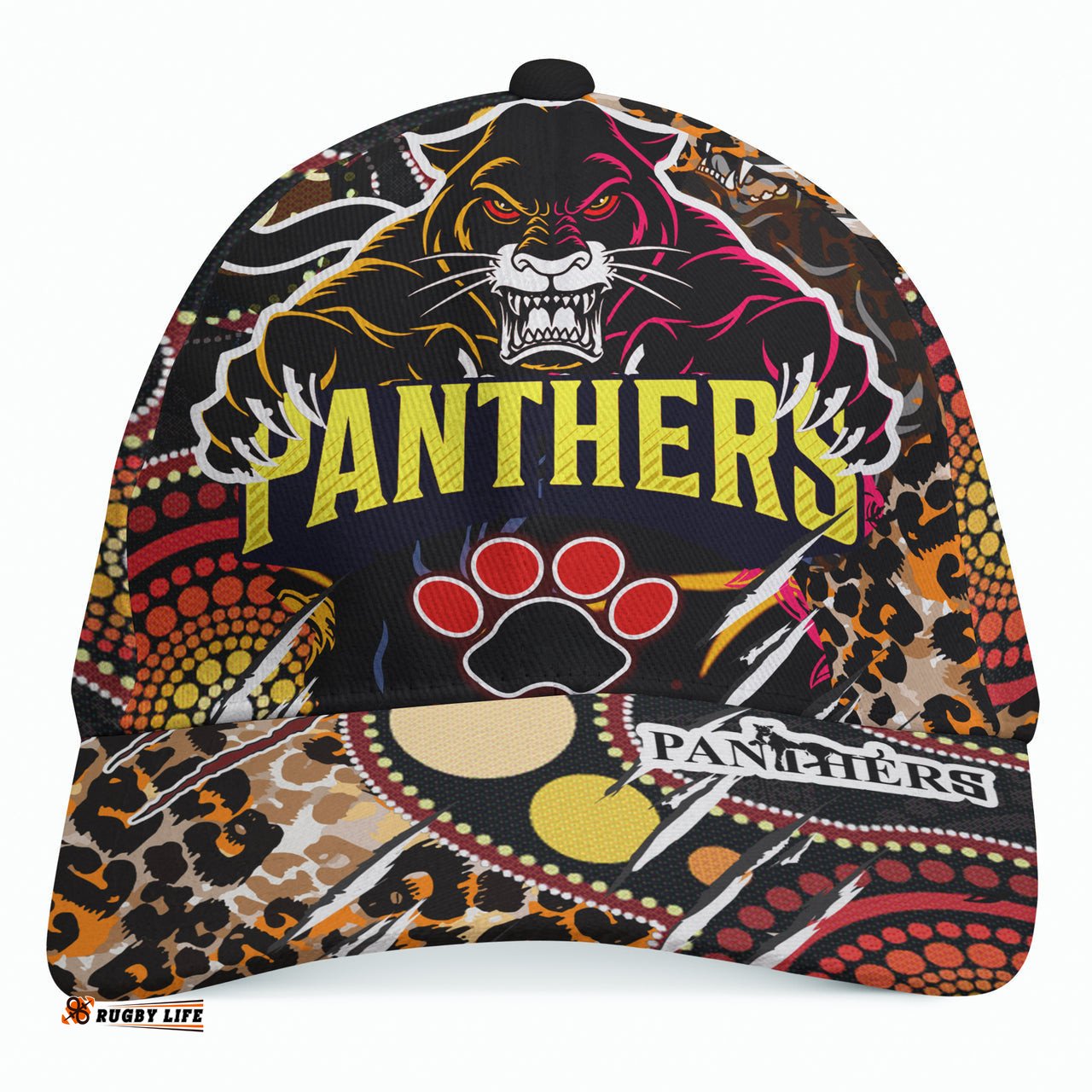 Panthers Rugby League Football Club Cap - The Indigenous Wild Black Panthers Scratch Style