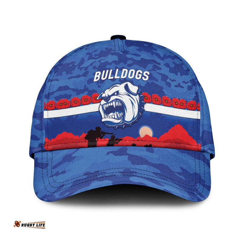 (Custom Personalised) Western Bulldogs ANZAC AFL Classic Cap Simple Style