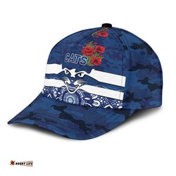 (Custom Personalised) Geelong Cats ANZAC AFL Classic Cap Indigenous Vibes