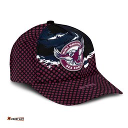 Manly Warringah Sea Eagles Classic Cap Net Pattern Grunge Style - NRL