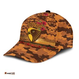 Hawthorn Hawks ANZAC AFL Classic Cap Poppy Vibes