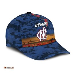 Melbourne Demons ANZAC AFL Classic Cap Poppy Vibes
