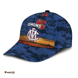 Melbourne Demons ANZAC AFL Classic Cap Poppy Vibes