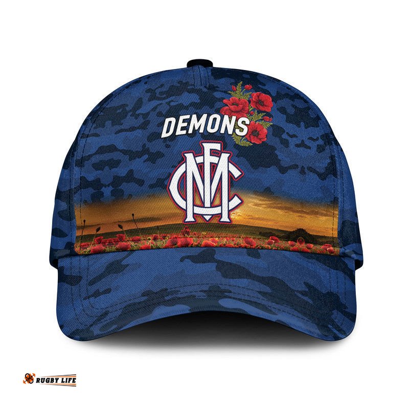 Melbourne Demons ANZAC AFL Classic Cap Poppy Vibes