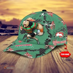South Sydney Rabbitohs Nrl Classic Cap Personalized Mascot Flower