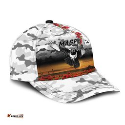 (Custom Personalised) Collingwood Magpies ANZAC AFL Classic Cap Poppy Vibes