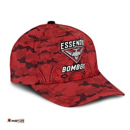 Essendon Bombers ANZAC AFL Classic Cap Indigenous Vibes - Red