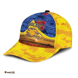 West Coast Eagles ANZAC AFL Classic Cap Poppy Vibes - Gold