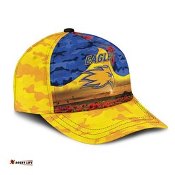 West Coast Eagles ANZAC AFL Classic Cap Poppy Vibes - Gold