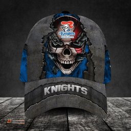 Newcastle Knights 3D Metal Skull Personalized Classic Cap 02