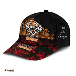 Wests Tigers Cap Aboriginal Rugby Anzac Day Poppy With Soldiers- NRL