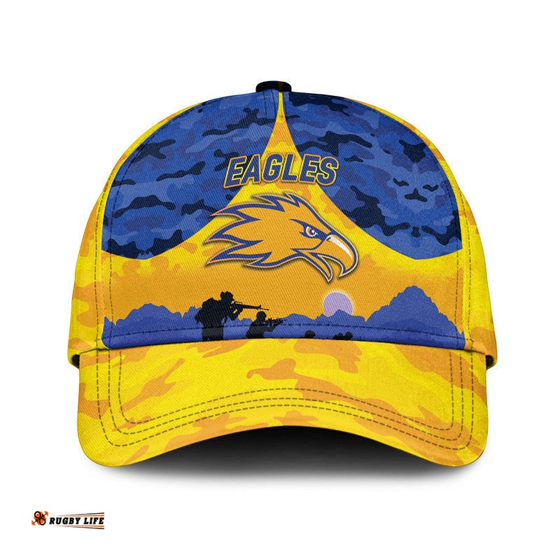 West Coast Eagles ANZAC AFL Classic Cap Simple Style - Gold