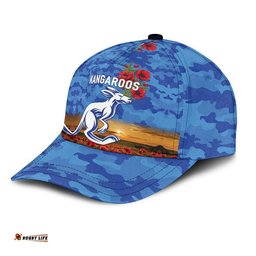 North Melbourne Kangaroos ANZAC AFL Classic Cap Poppy Vibes