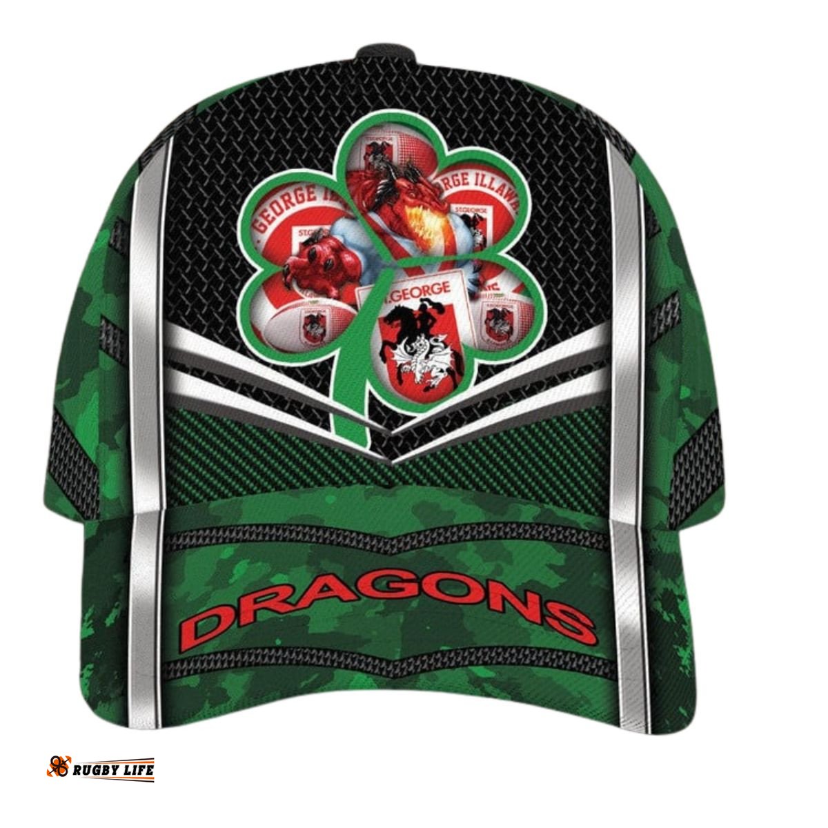 NRL St. George Illawarra Dragons Skull Classic Cap Custom Name