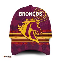 Broncos Anzac Day Cap Aboriginal Lest We Forget Ver.01