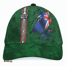 Rabbitohs Rugby Cap - Custom Rabbitohs With Camouflage and Australia Flag Cap