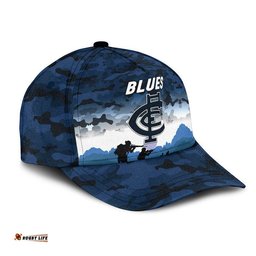 (Custom Personalised) Carlton Blues ANZAC AFL Classic Cap Simple Style