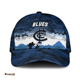 (Custom Personalised) Carlton Blues ANZAC AFL Classic Cap Simple Style