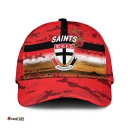 St Kilda Saints ANZAC AFL Classic Cap Poppy Vibes