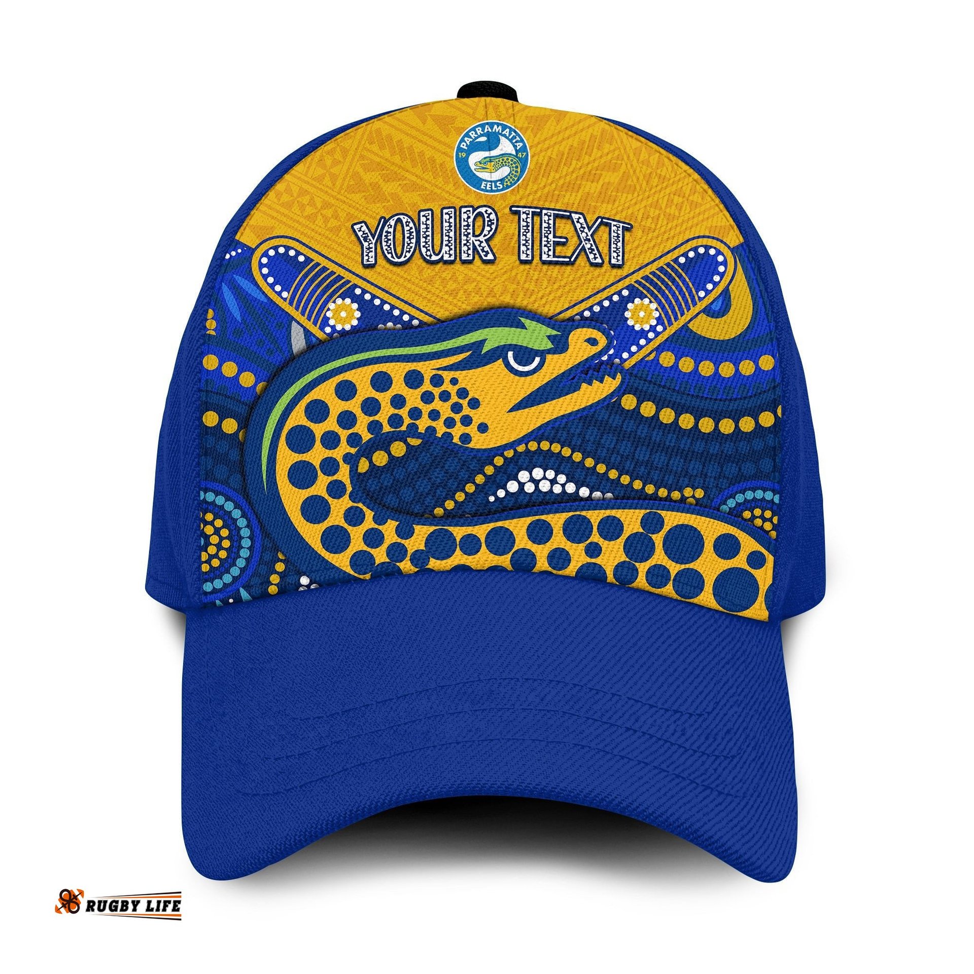 (Custom Personalised) Eels Rugby Classic Cap Aboriginal and Polynesia Parramatta Ver.01