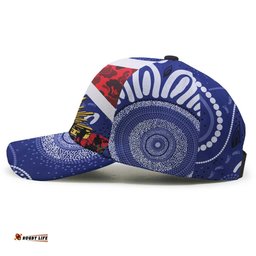 Knights Rugby Anzac Aboriginal Cap - Newcastle Knights with Anzac Day Poppy Flower Cap