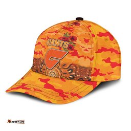 (Custom Personalised) Greater Western Sydney Giants ANZAC AFL Classic Cap Indigenous Vibes
