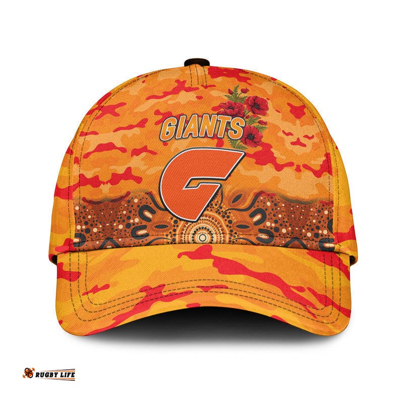 (Custom Personalised) Greater Western Sydney Giants ANZAC AFL Classic Cap Indigenous Vibes