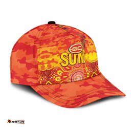(Custom Personalised) Gold Coast Suns ANZAC AFL Classic Cap Indigenous Vibes