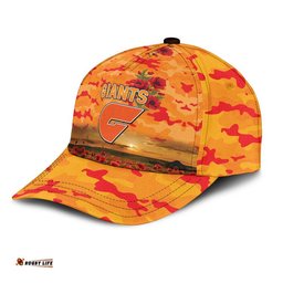 (Custom Personalised) Greater Western Sydney Giants ANZAC AFL Classic Cap Poppy Vibes