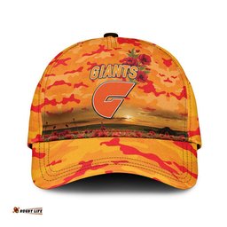 (Custom Personalised) Greater Western Sydney Giants ANZAC AFL Classic Cap Poppy Vibes
