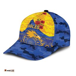 West Coast Eagles ANZAC AFL Classic Cap Indigenous Vibes - Royal Blue