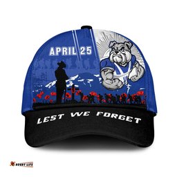 Amazing Aussie Canterbury Bankstown Bulldogs Anzac Day Lest We Forget Strong Fighting Spirit Cap Aussie Hat