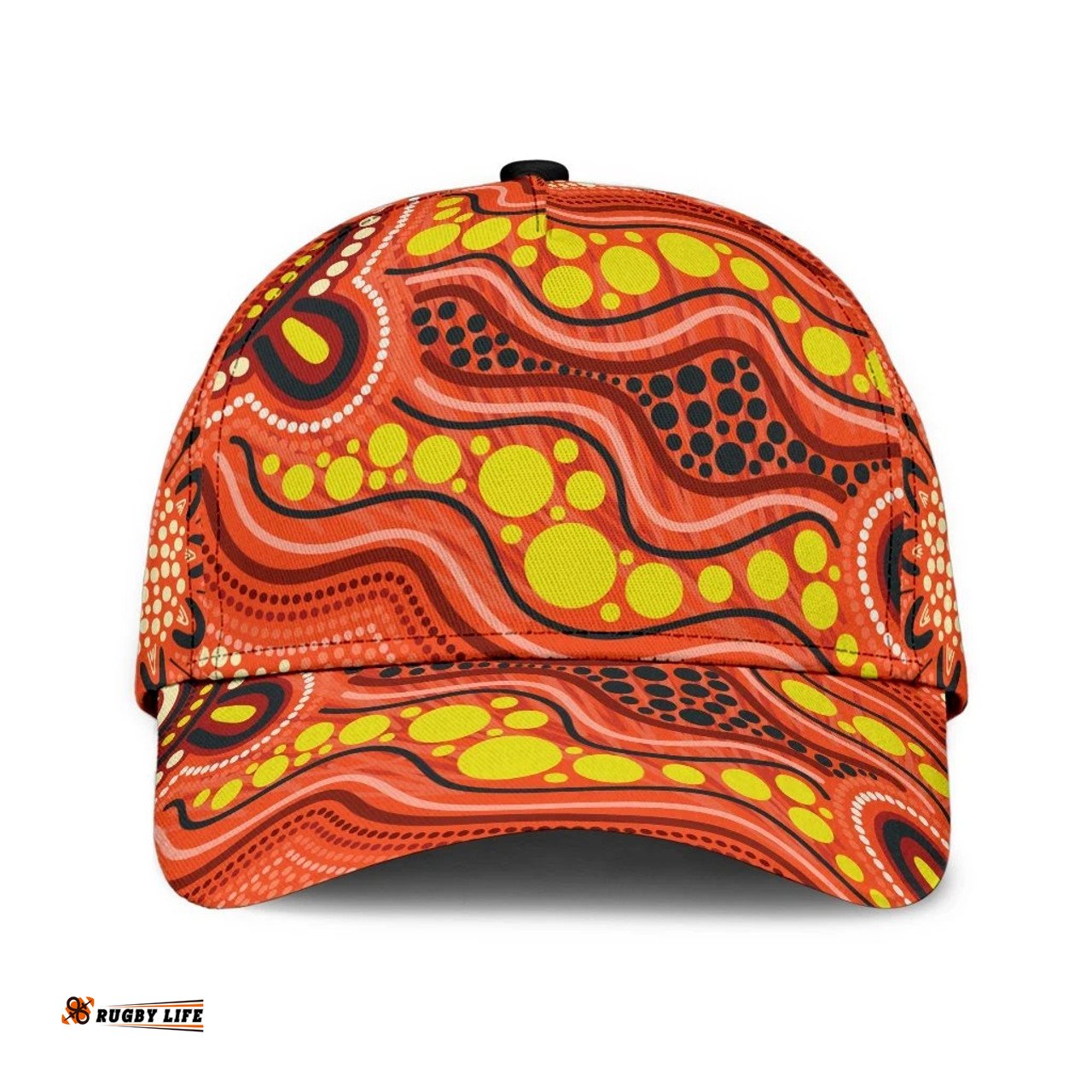 Amazing Aussie Australia Aboriginal Inspired Aboriginal Inspired Dot Art Painting Ver 15 Cap Aussie Hat