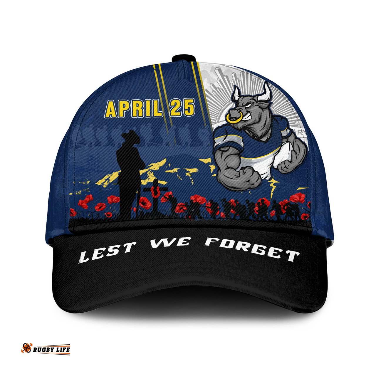 Amazing Aussie North Queensland Cowboys Anzac Day Lest We Forget Strong Fighting Spirit Cap Aussie Hat