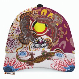 Amazing Aussie Manly Warringah Sea Eagles Manly Warringah Sea Eagles With Tribal Sun And Footprints Cap Aussie Hat