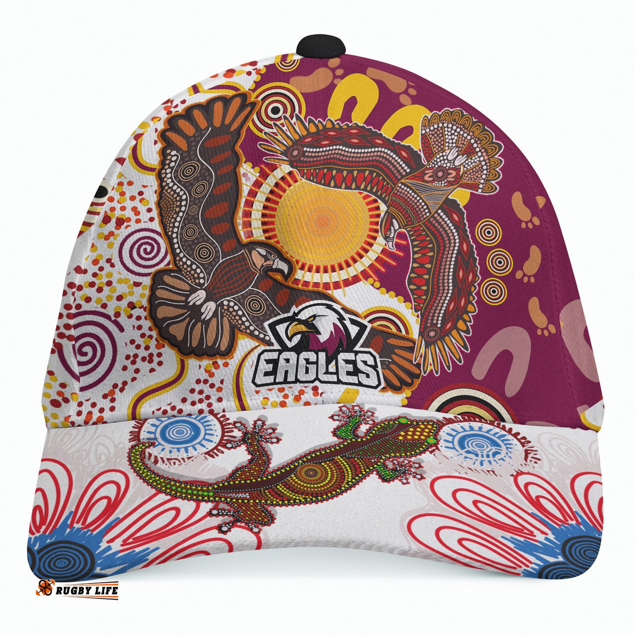 Amazing Aussie Manly Warringah Sea Eagles Manly Warringah Sea Eagles With Tribal Sun And Footprints Cap Aussie Hat