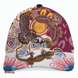 Amazing Aussie Manly Warringah Sea Eagles Manly Warringah Sea Eagles With Tribal Sun And Footprints Cap Aussie Hat