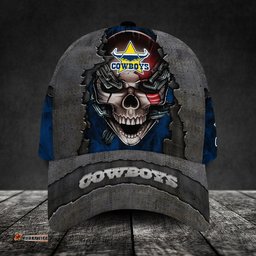 North Queensland Cowboys 3D Metal Skull Personalized Classic Cap 02